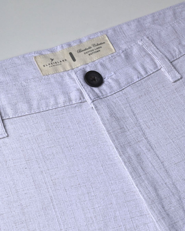 White Galaxy Printed - 2 way stretch - COTTON LINEN PANT