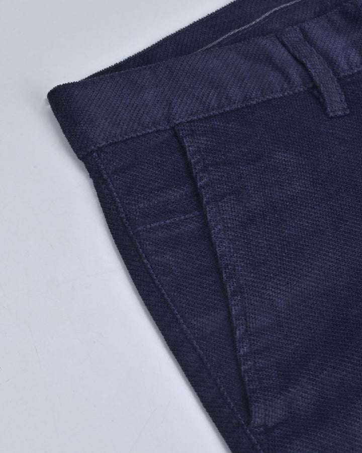 Midnight Navy Hex Printed - Corduroy Pant