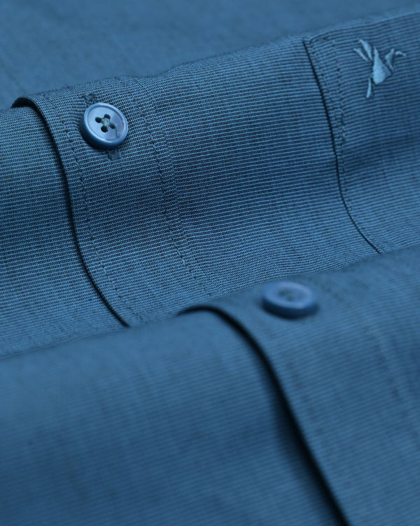 Peacock Blue Solid - Full-Giza Cotton