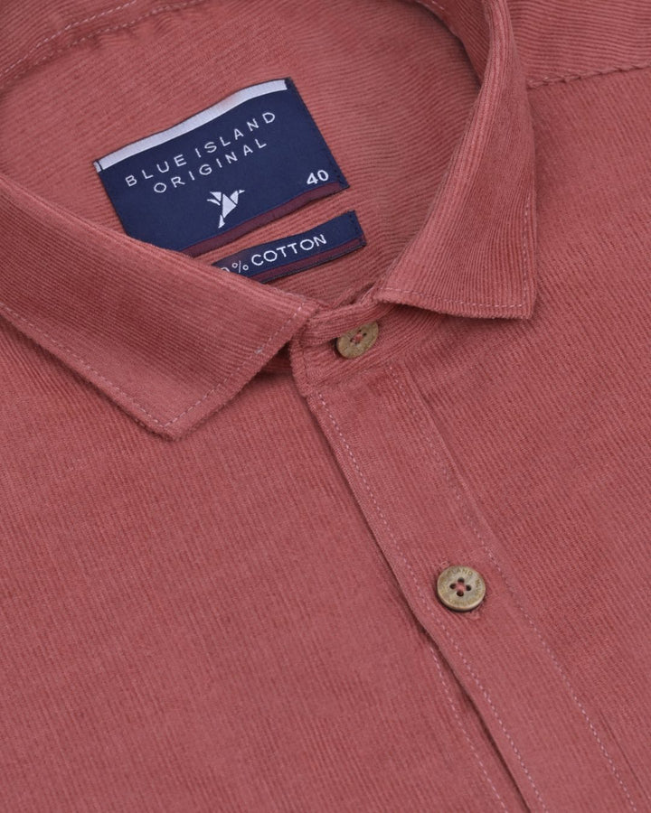 Brick Brown -Full-Corduroy Shirt