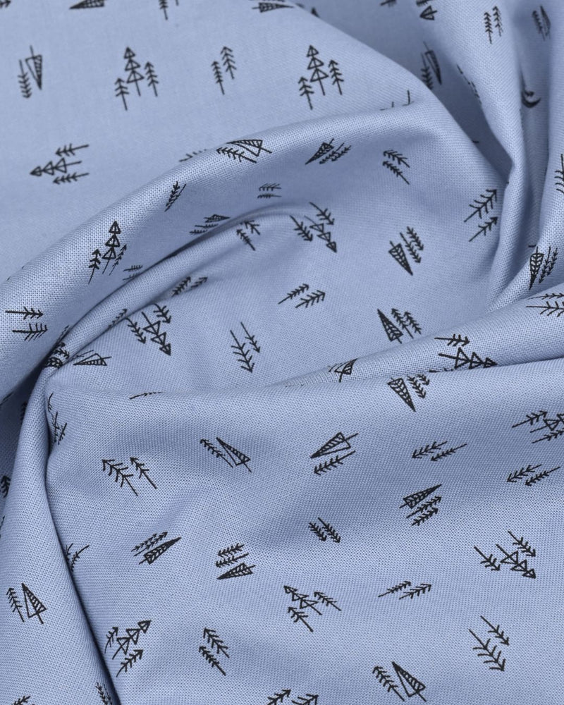 Bluish Grey Print -Full-Stain Proof