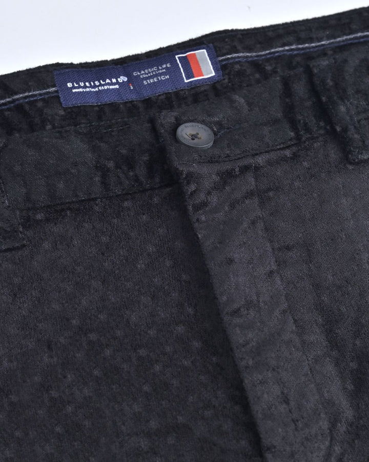 Brownish Black Magic Printed - Corduroy Pant