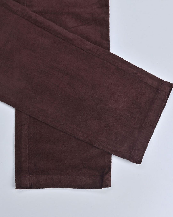 Bronze Brown Printed - Corduroy Pant