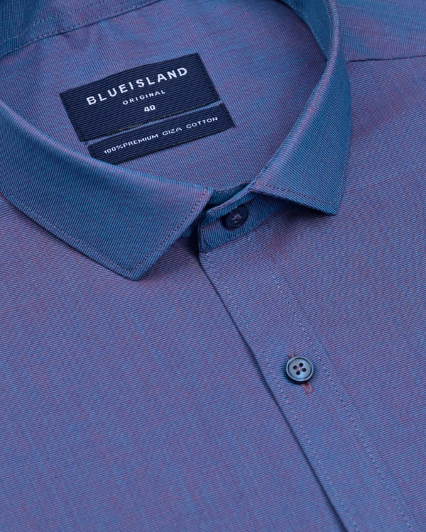 Ruby Blue Solid - Full-Giza Cotton