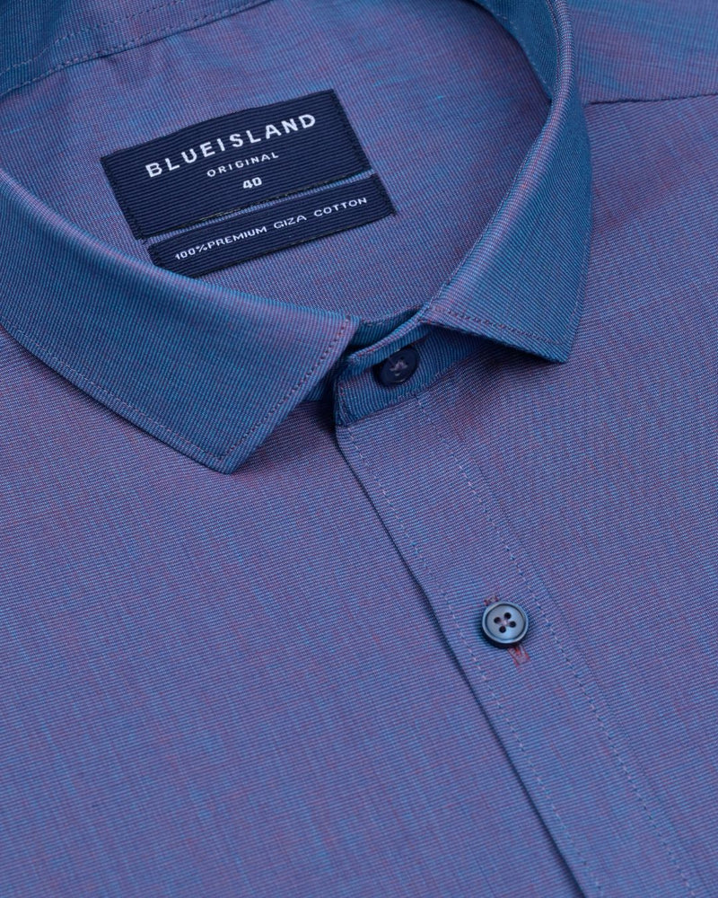 Ruby Blue Solid - Full-Giza Cotton