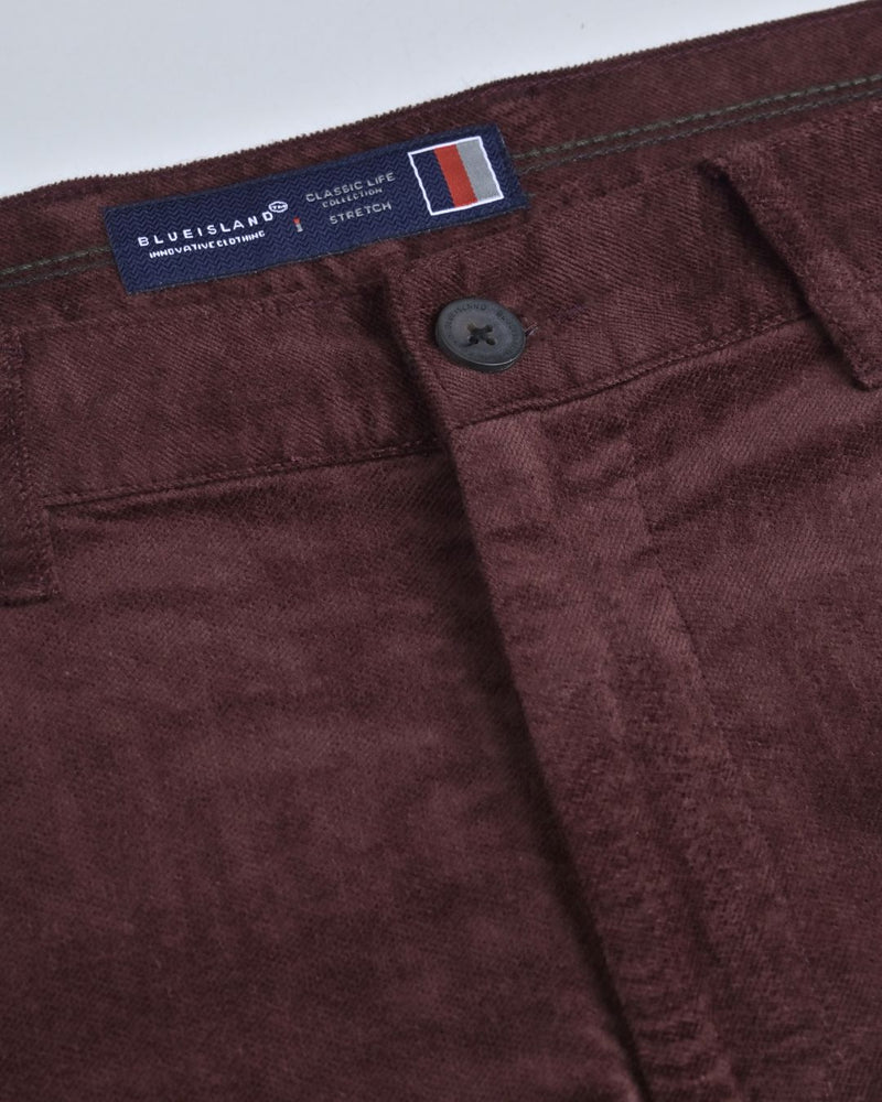 Bronze Brown Printed - Corduroy Pant