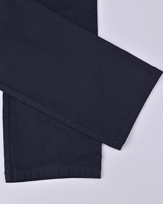 Navy Mix Dot Printed - 2 way stretch - COTTON PANT