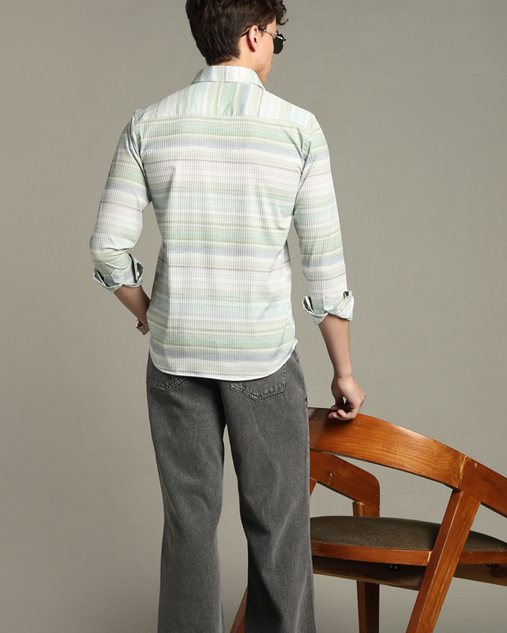 Hawai Green Stripes -Full-Stain Proof