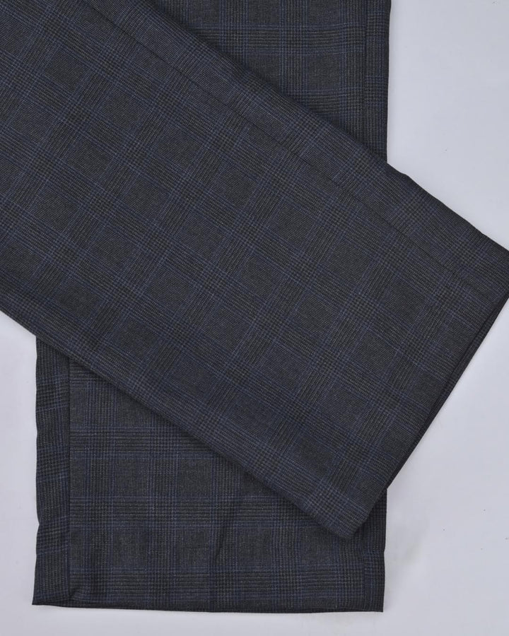 Blackish Grey Multi Line Checks - Wrinkle free Formal Pant