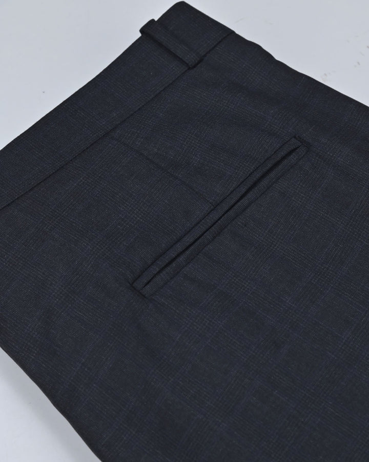 Black Multi Line Checks - Wrinkle free Formal Pant