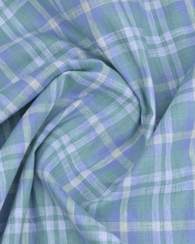 Green & Blue Multi Checks -Full-Bamboo Linen