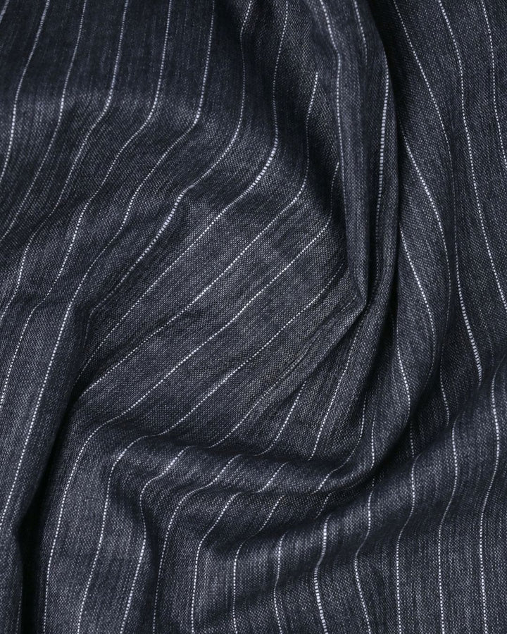 Dusty Black Stripes -Full-Bamboo Linen