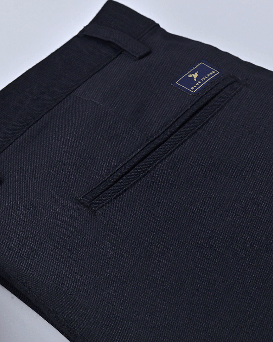 Black Steel Printed - 2 way stretch - COTTON PANT