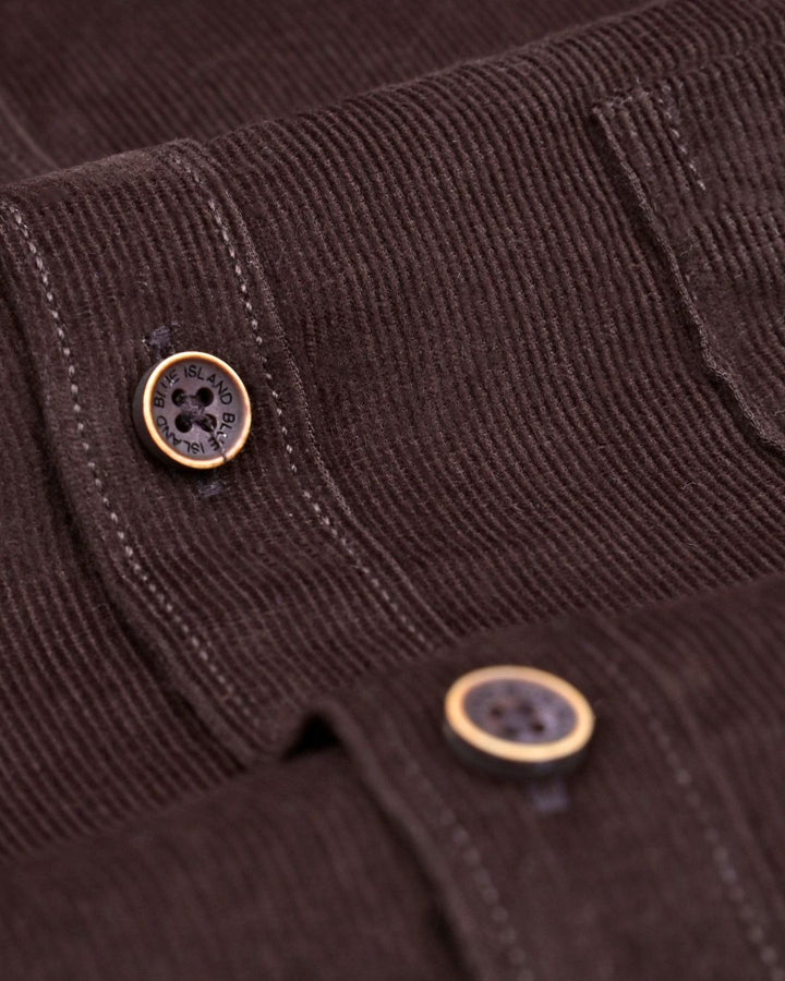 Dark Brown -Full-Corduroy Shirt
