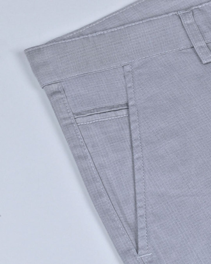 Grey Mini Checks - 2 way stretch - COTTON PANT