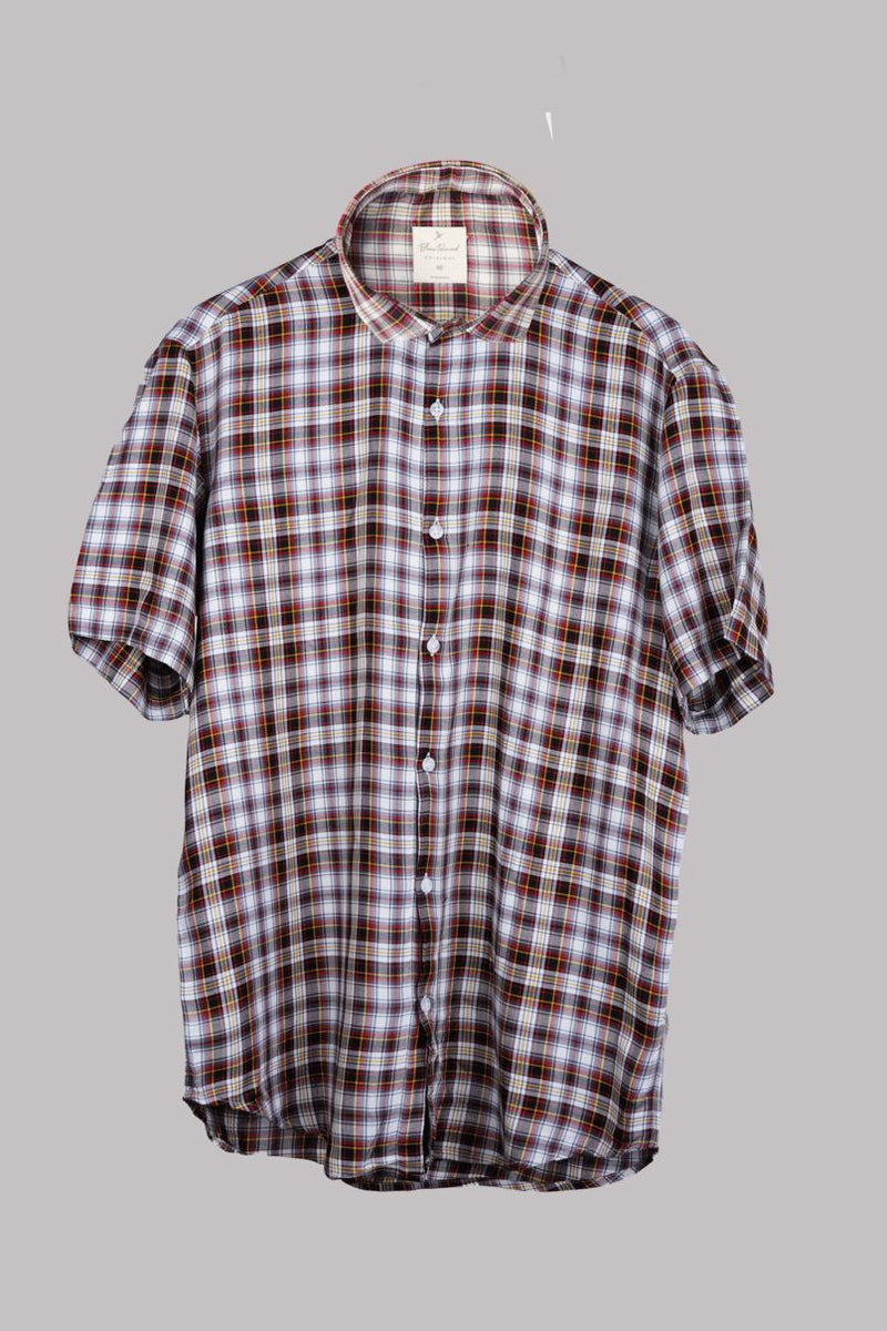 White Quad Checks - Half Sleeve - Airlite Shirt