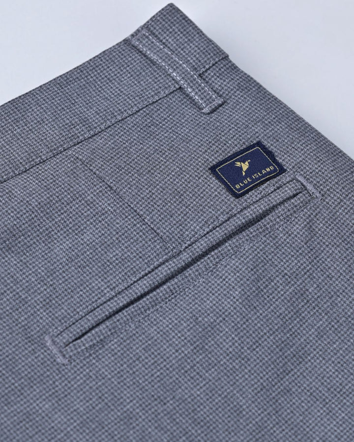 Ash Grey Arc Printed - Dobby Pant