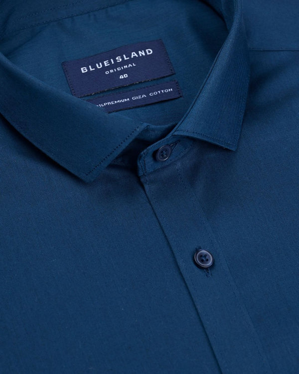 Bottle Blue Solid - Full-Giza Cotton