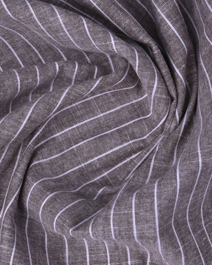 Brown Pinstripes -Full-Bamboo Linen
