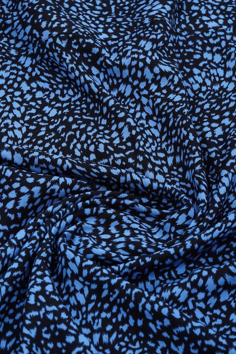 Blue Leopard Print - Half Sleeve - Airlite Shirt