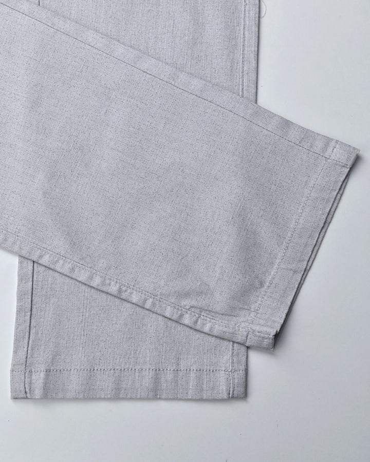 Dusty White Galaxy Printed - 2 way stretch - COTTON LINEN PANT