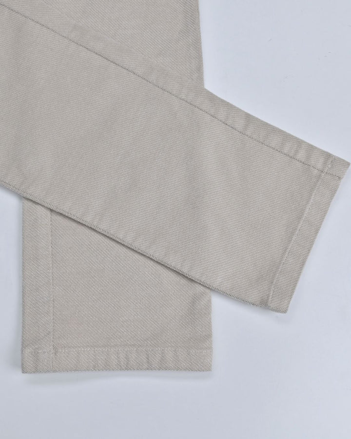 Cream Structured - Corduroy Pant