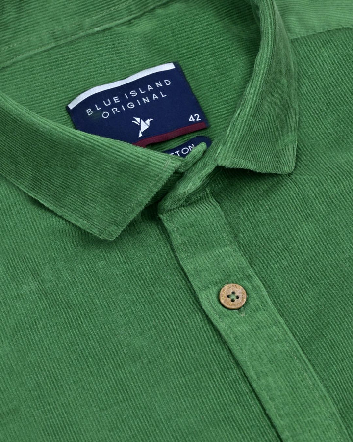 Parrot Green  -Full-Corduroy Shirt