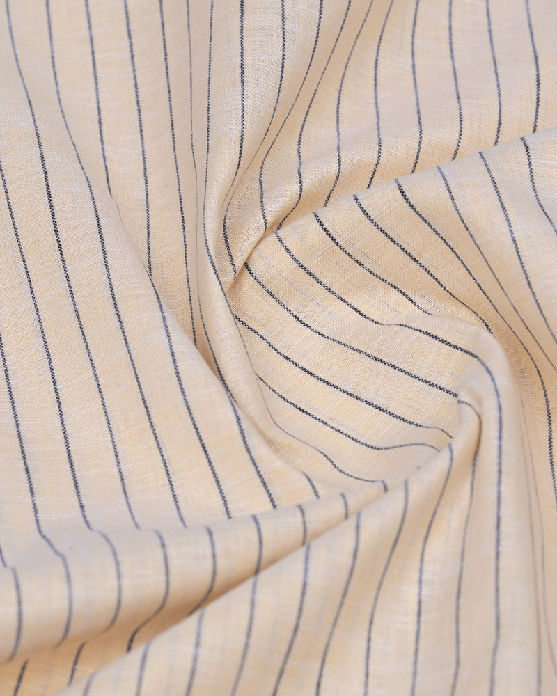 Golden Black Stripes -Full-Bamboo Linen
