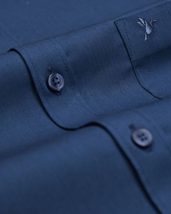Bottle Blue Solid - Full-Giza Cotton
