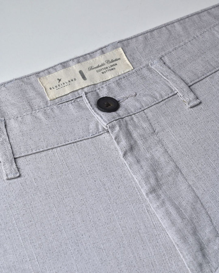 Dusty White Galaxy Printed - 2 way stretch - COTTON LINEN PANT