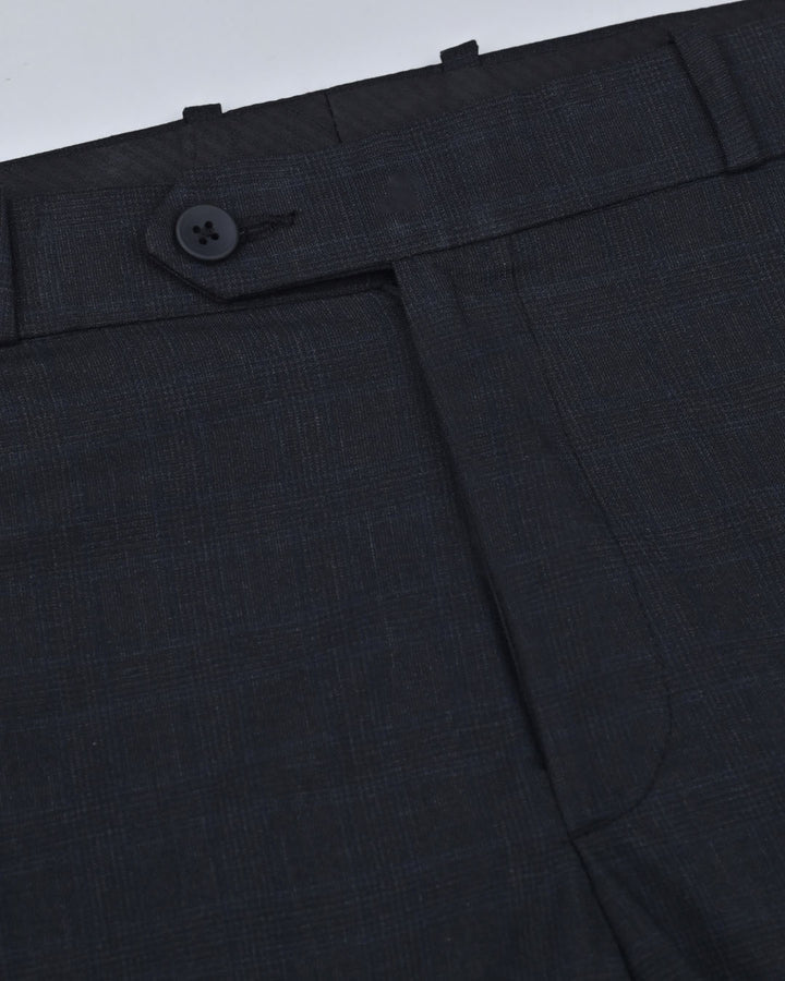 Black Multi Line Checks - Wrinkle free Formal Pant