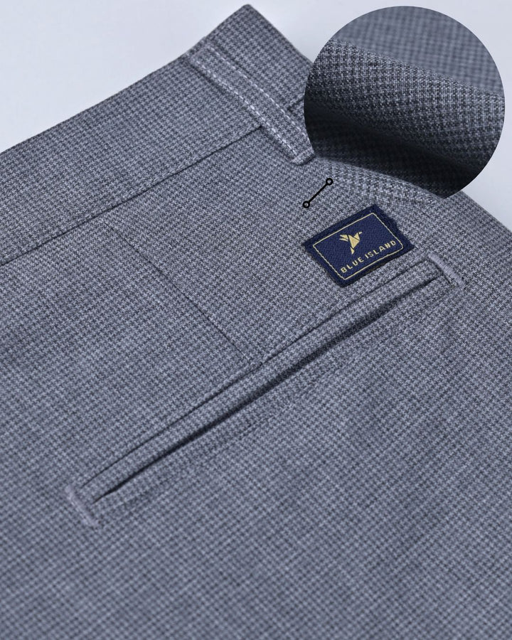Ash Grey Arc Printed - Dobby Pant