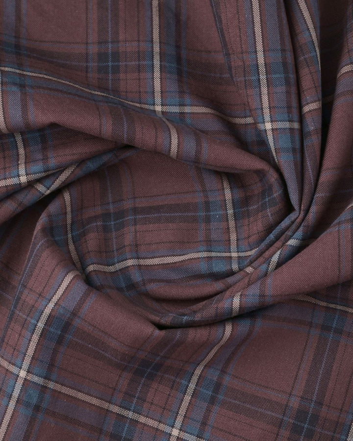 Brown & Golden Line Checks -Full-Stain Proof