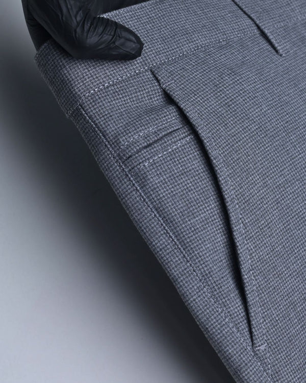 Ash Grey Arc Printed - Dobby Pant