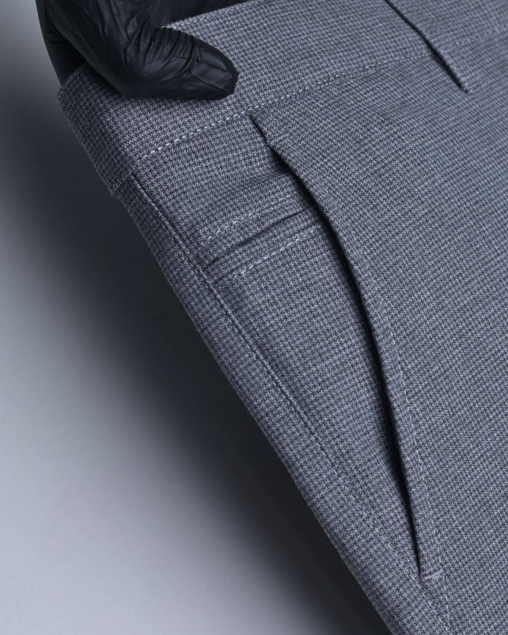 Ash Grey Arc Printed - Dobby Pant