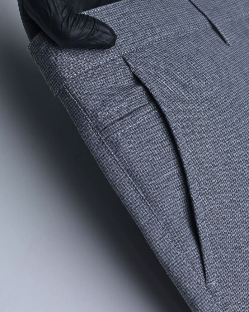 Ash Grey Arc Printed - Dobby Pant