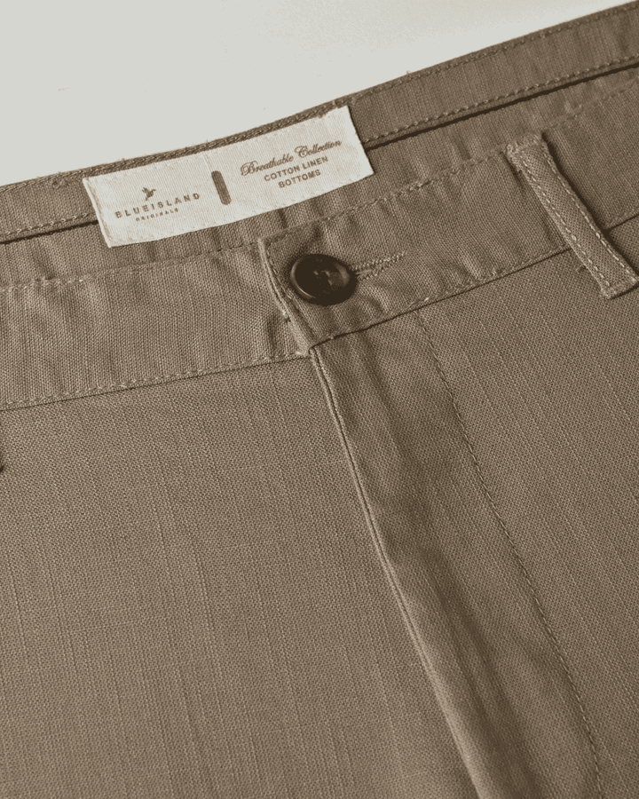 Desert Brown - 2 way stretch - COTTON LINEN PANT