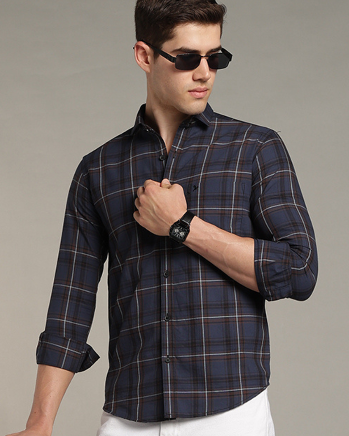 Blue & Brown Checks -Full-Stain Proof