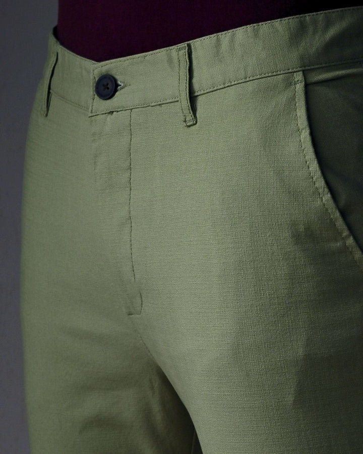 Pistah Green - 2 way stretch - COTTON LINEN PANT
