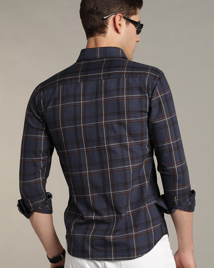 Blue & Brown Checks -Full-Stain Proof