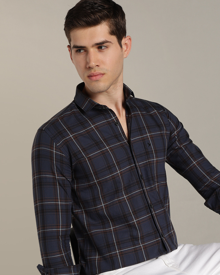 Blue & Brown Checks -Full-Stain Proof