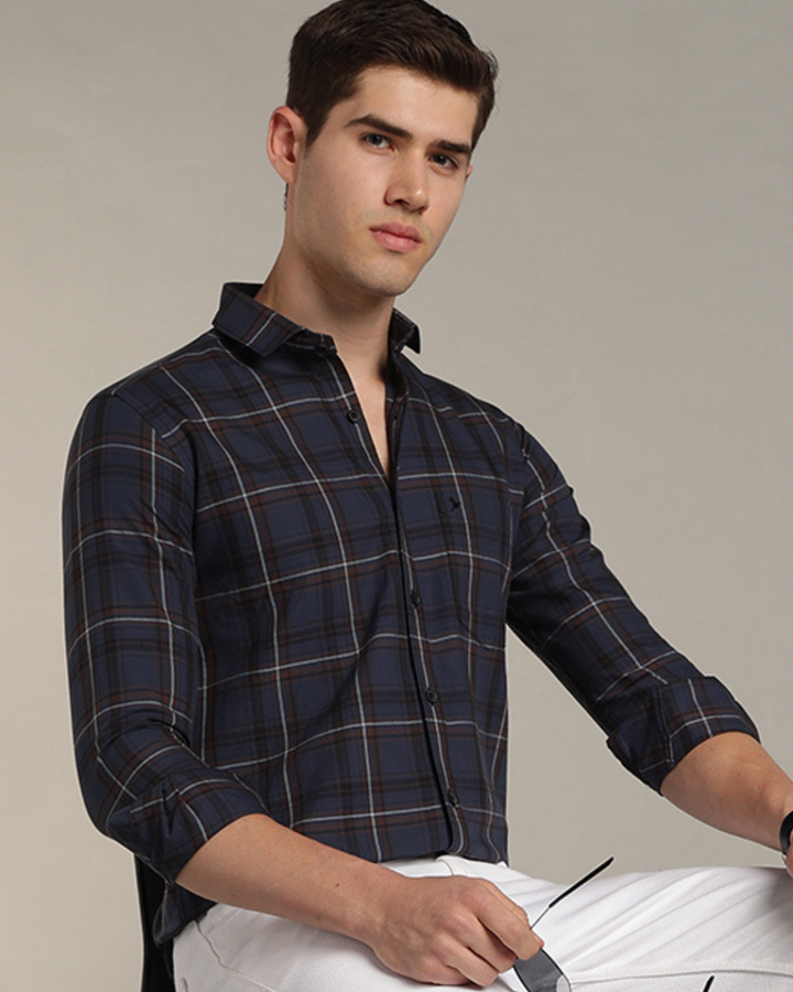 Blue & Brown Checks -Full-Stain Proof