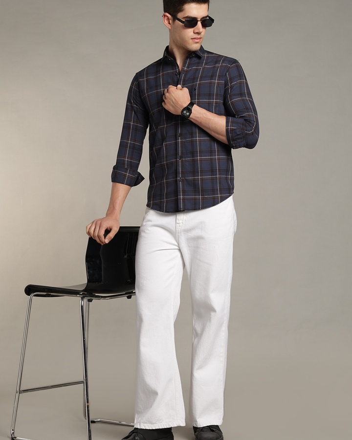 Blue & Brown Checks -Full-Stain Proof