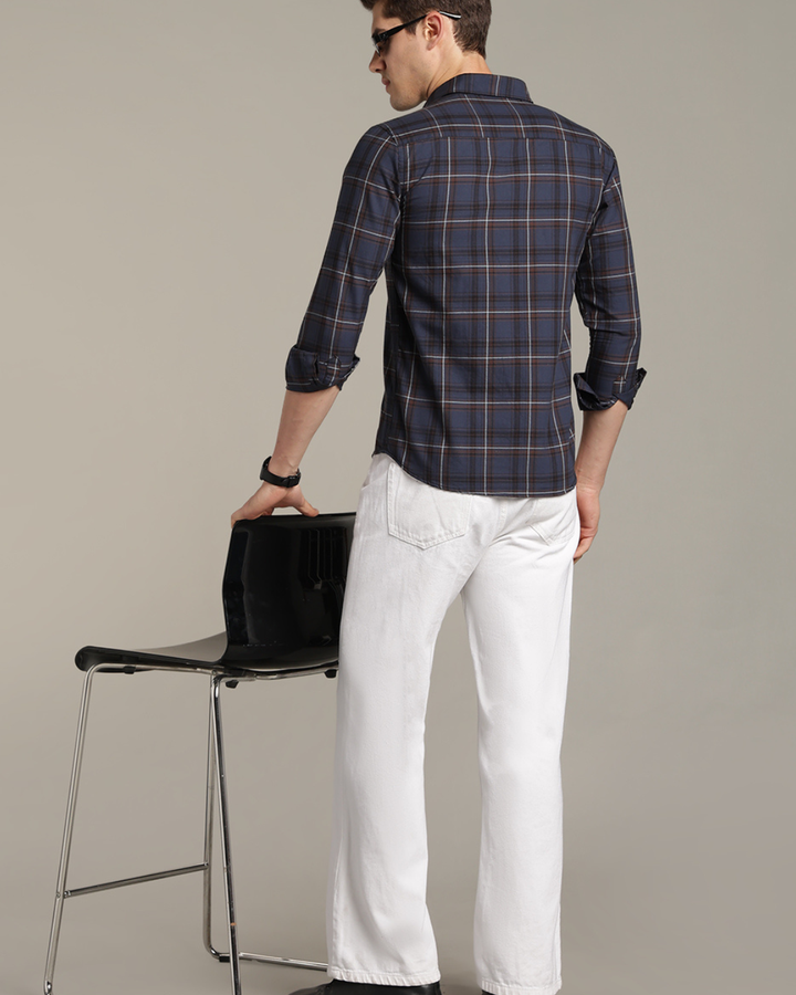 Blue & Brown Checks -Full-Stain Proof