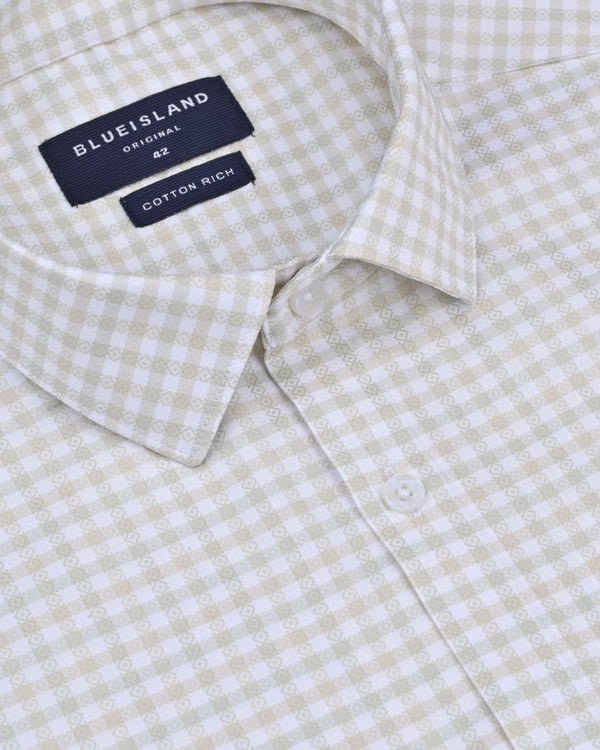 Green & Orange Diamond Checks - Full-Cotton Rich