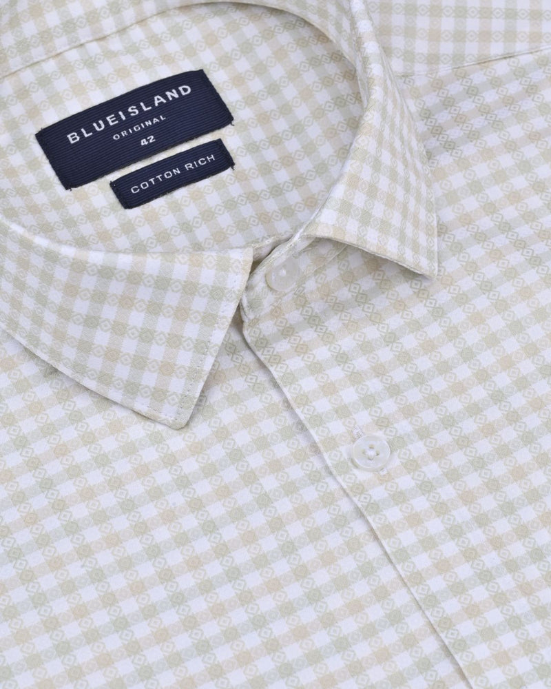 Green & Orange Diamond Checks - Full-Cotton Rich