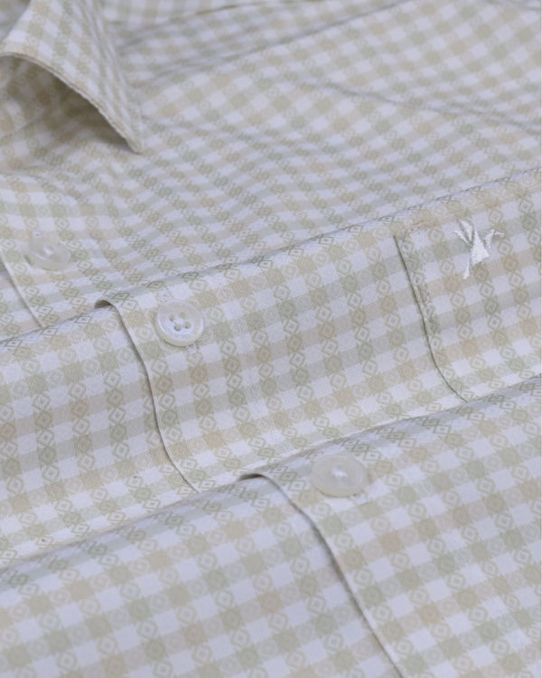 Green & Orange Diamond Checks - Full-Cotton Rich