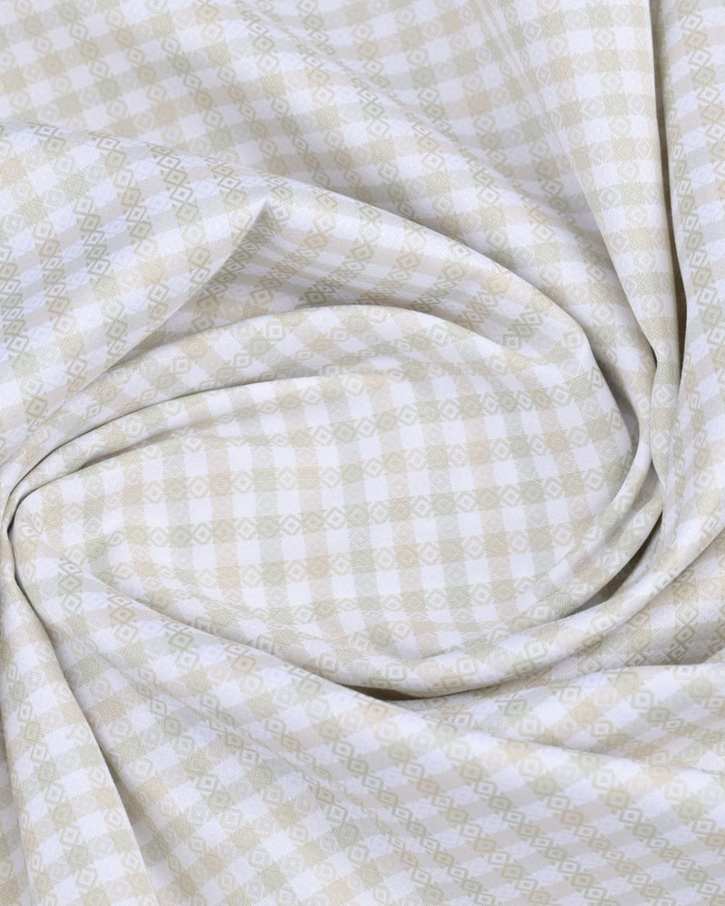 Green & Orange Diamond Checks - Full-Cotton Rich