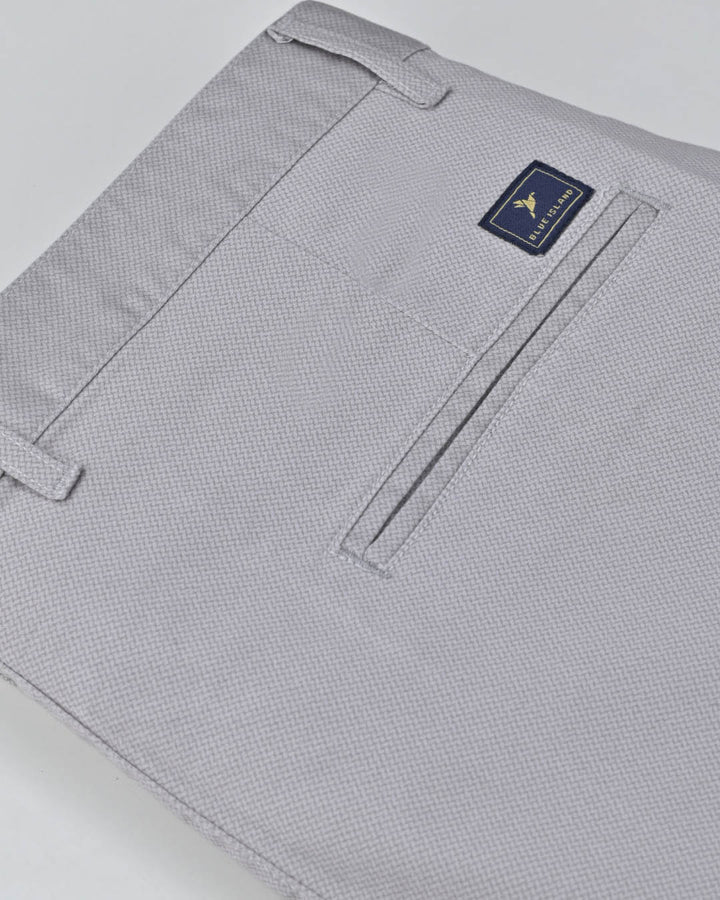 Grey Web Printed - 2 way stretch - COTTON PANT