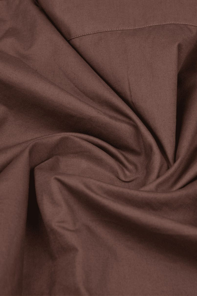 Caramel Brown Cotton Linen-Full-Stain Proof